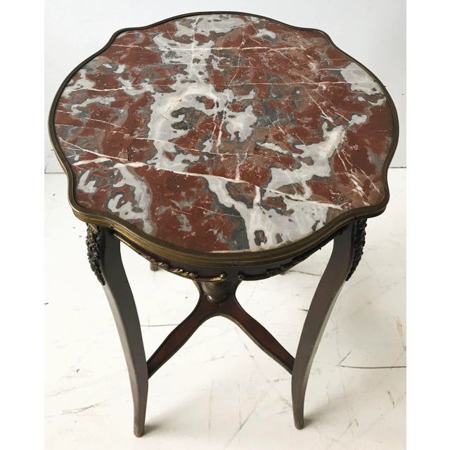 Transitional Vintage French Gueridon Table For Sale - Image 3 of 7