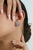 Not Yet Made - Made To Order 6.32ct Cabochon Turquoise Pink Sapphire & Diamond Floral Stud Earrings 14k Gold- A Pair For Sale - Image 5 of 13