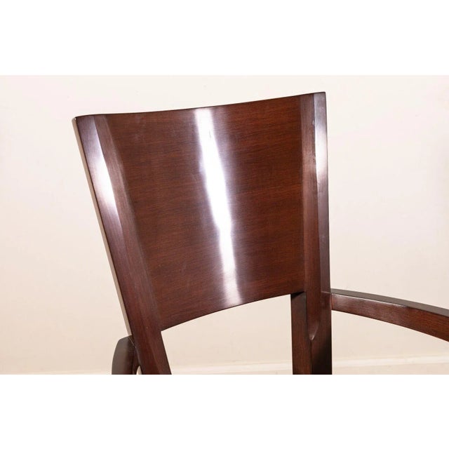 Berman Rossetti Contemporary Modern Dark Wood Armchairs - A Pair For Sale - Image 9 of 12