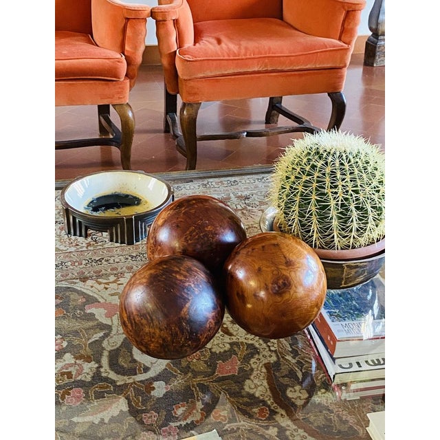 1960s Wooden Spherical Sculptures, France, 1960s, Set of 3 For Sale - Image 5 of 18