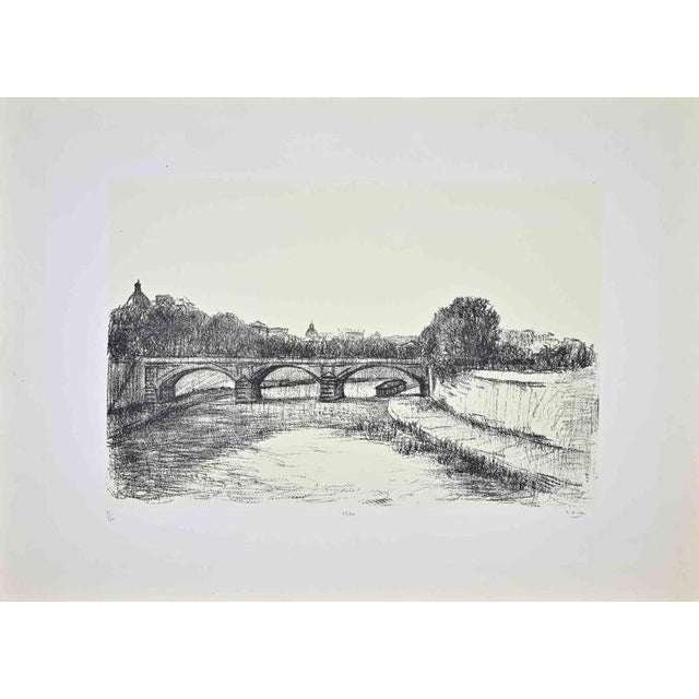 Lithograph on paper. Hand signed, dated and numbered. Edition of 40. Excellent condition. This piece is attributed to the...