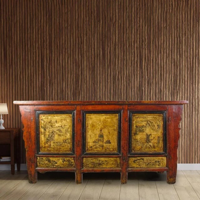 This later 19 century antique cabinets was retrieved from Gansu province, a province in north-central China famous for its...