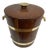 Mid-Century Modern Vermillion Walnut Ice Bucket For Sale