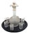 Glass Liqueur Bottle with Glasses, Set of 7 For Sale