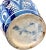 1930s French Hand-Painted Blue & White Terracotta Vase | Montpellier Pottery For Sale - Image 6 of 7