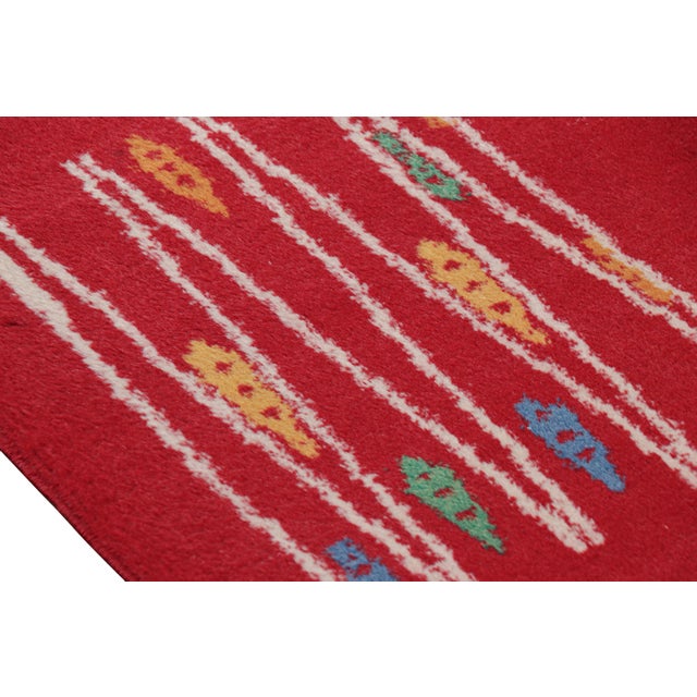 Vintage Turkish Rug in Red With Colorful Geometric Patterns, From Rug & Kilim For Sale In New York - Image 6 of 8
