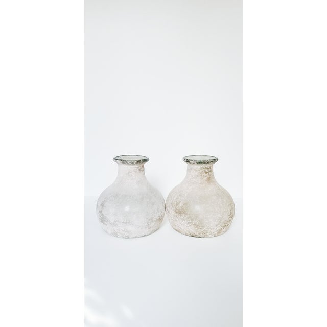 Blush Pink Spanish Frosted Glass Vases Set of 4 Chairish