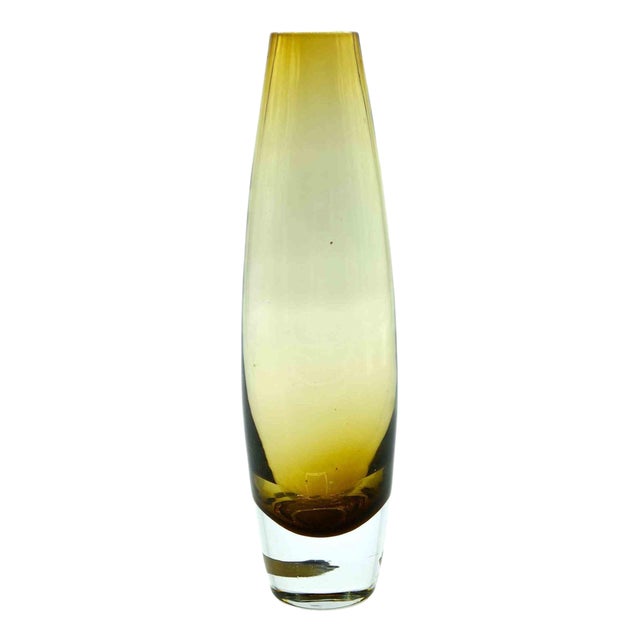 Vintage Glass Vase, 1960s For Sale