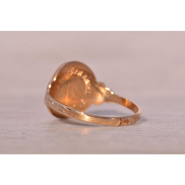 The Protector: Guardian Angel Protect Us Ring in Yellow Gold For Sale In Philadelphia - Image 6 of 11
