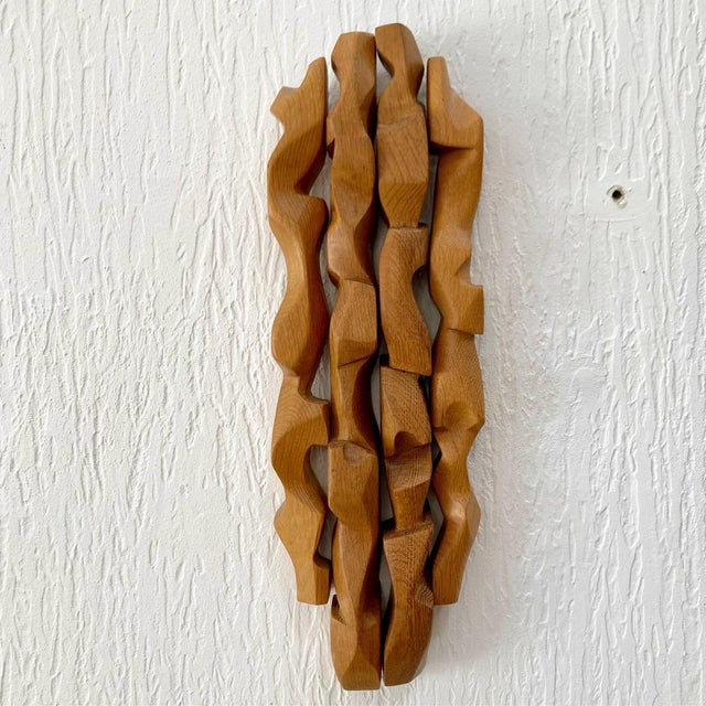 Wood Abstract Wooden Wall Art Sculpture, England, 20th Century For Sale - Image 7 of 10