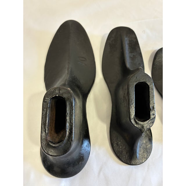 Vintage Cast Iron Shoe Molds – Set of 6 Industrial Cobbler Forms For Sale - Image 4 of 14