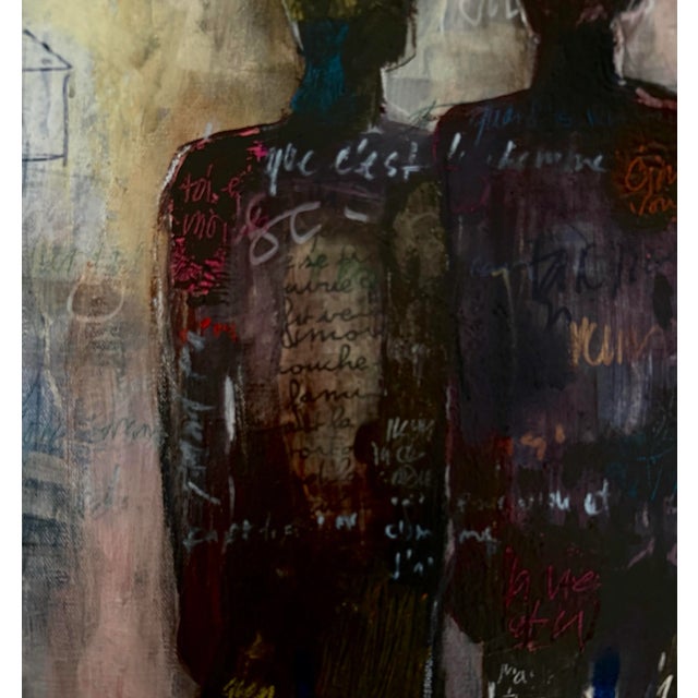 Original Male Figurative Painting Titled "Loves Silent Poetry" Framed For Sale - Image 9 of 9