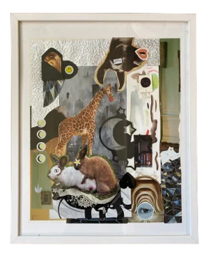 Original Mixed Media Collage "Springtime in New York" by Lee Ten Hoeve
