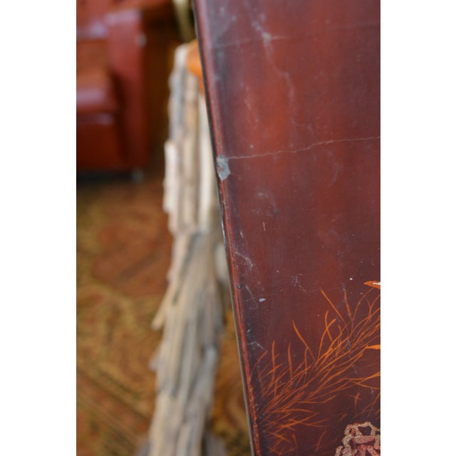 1950's Song Ho Vietnamese Black Lacquer Gold Koi Fish Artwork Painting on Wood For Sale - Image 16 of 18