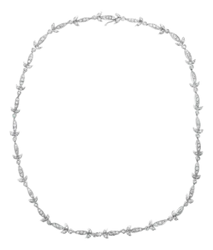 Infinity Diamond Leaf Necklace