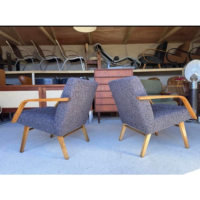 Gray Set of Mid-Century Brussels Expo 58 Armchairs by Jiří Jiroutek for Jitona, 1960s For Sale - Image 8 of 15