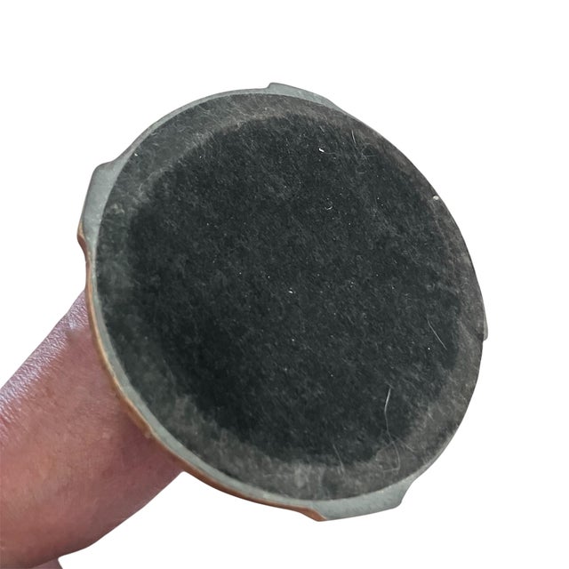 Pink 1910s Art Nouveau Cast Metal Lamp Base Painted With Scroll Handles and Fabric Shade For Sale - Image 8 of 15