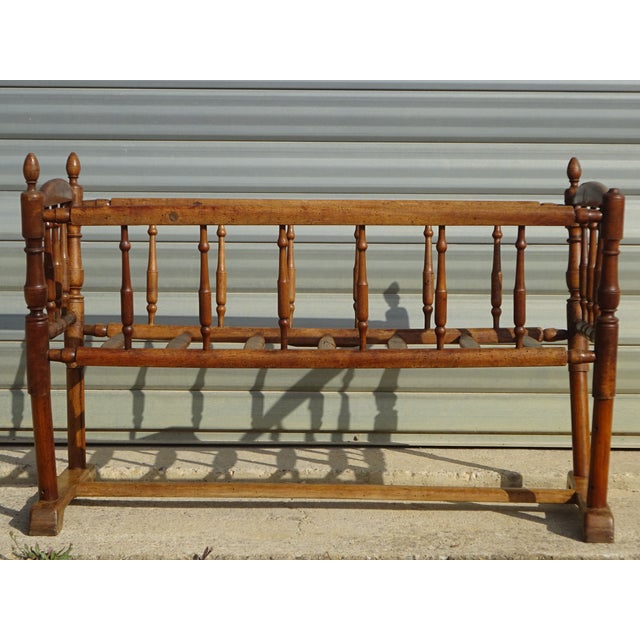 Antique Brown Cradle in Walnut For Sale - Image 14 of 14