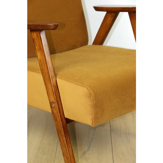 Vintage Golden Velvet Lounge Chair, 1970s For Sale - Image 9 of 12