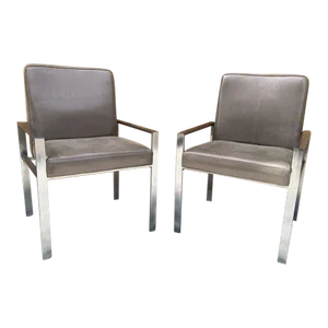 Mid Century Modern Harvey Probber Style Chairs Newly Reupholstered - Pair