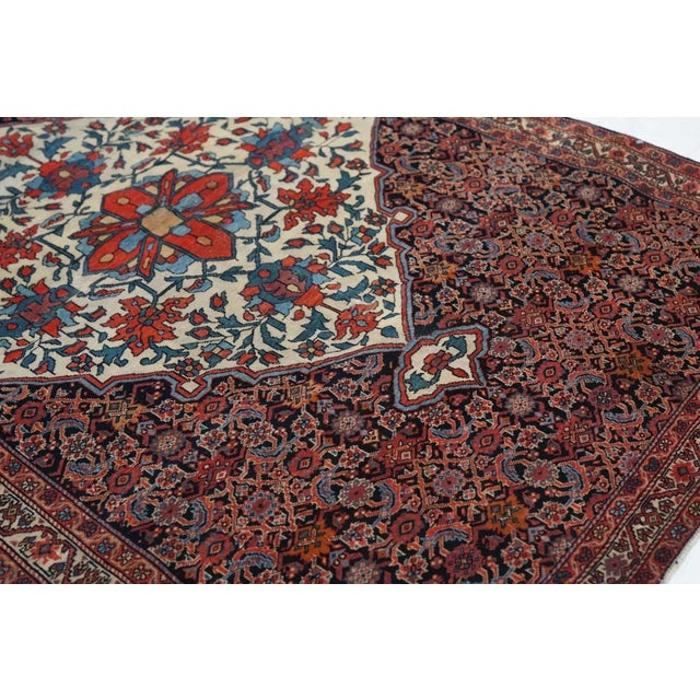 Red Antique Farahan Sarouk Rug 3'2'' x 4'8'' For Sale - Image 8 of 11