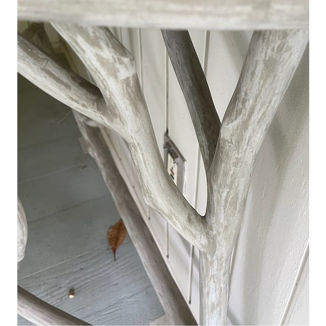 Traditional Faux Bois Console Table For Sale - Image 3 of 5