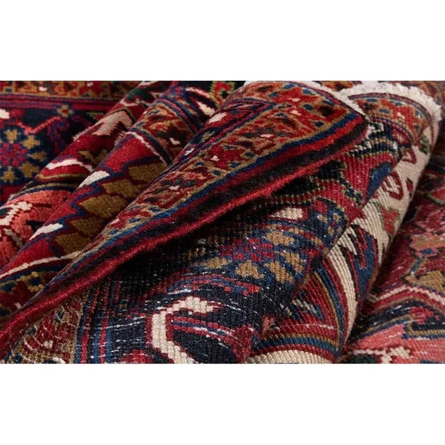 Traditional 1960s Persian Heriz Area Rug 4’10” X 6’7″ For Sale - Image 3 of 10