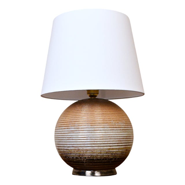 Large Swedish Ceramic Table Lamp from Upsala Ekeby, Late 1930s For Sale