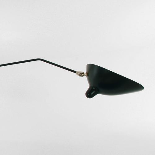 Metal Black and White Six Rotating Arms Ceiling Lamp by Serge Mouille For Sale - Image 7 of 10