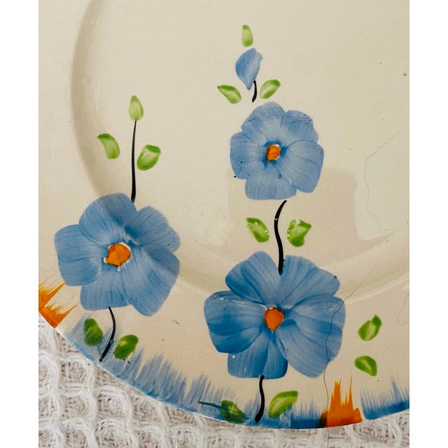 Rare-hard-to-find Swinnertons c.1930 art deco blue “Ivory” pattern 8” desert or salad plates, in excellent condition with...