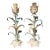 1950s Pair of Diminutive Floral Italian Style Tole Lamps For Sale