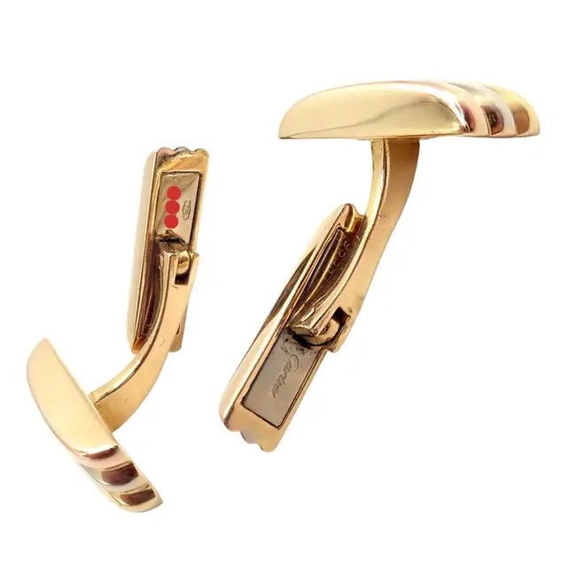 Vintage Cartier 18k Trinity Tri-Color Gold Cufflinks - 2 Pieces For Sale - Image 9 of 9