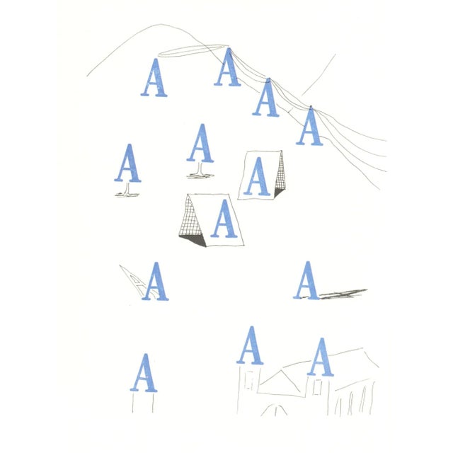 1991 'A' From 'Hockney's Alphabet' by David Hockney For Sale