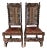 Pair of Antique Renaissance Revival Carved Wooden Chairs For Sale