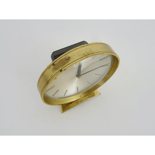 Brass Ato Table Clock from Junghans, 1960s For Sale - Image 6 of 10