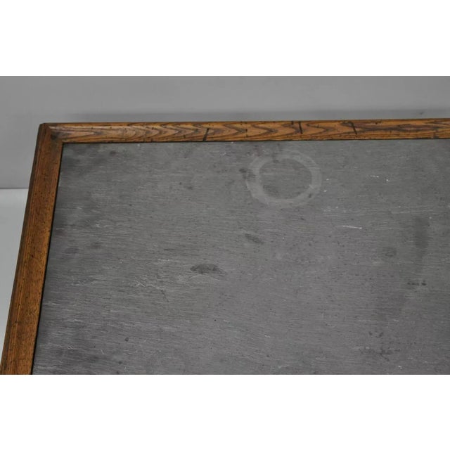 Henredon Town & Country French Style Carved Oak Wood Slate Top Low Accent Table For Sale In Philadelphia - Image 6 of 9