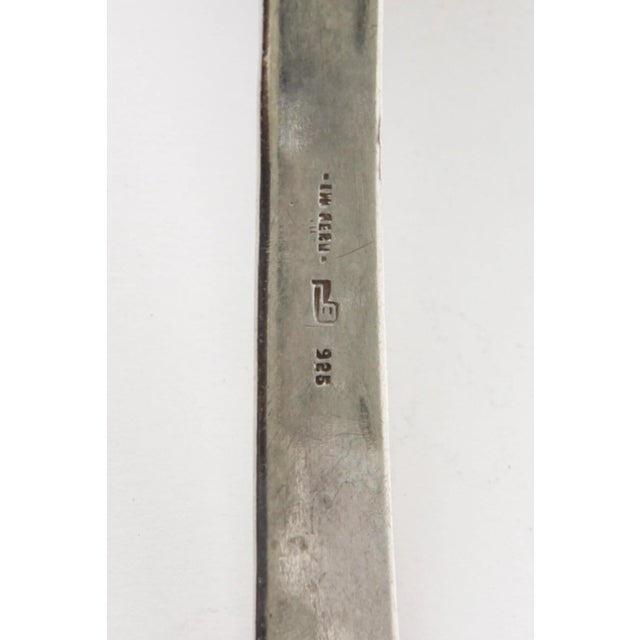 Vintage Sterling Silver Modernist Salad Servers or Serving Pieces 80's For Sale - Image 9 of 9