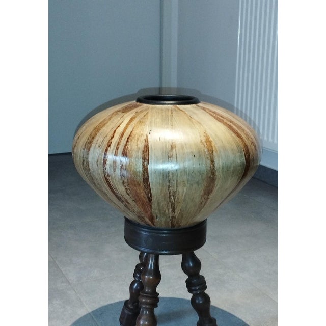 Large Vintage Vase in Leaves, 1950s For Sale - Image 10 of 18