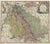 Antique Map of Both Sides of the Central Rhine River, Germany For Sale