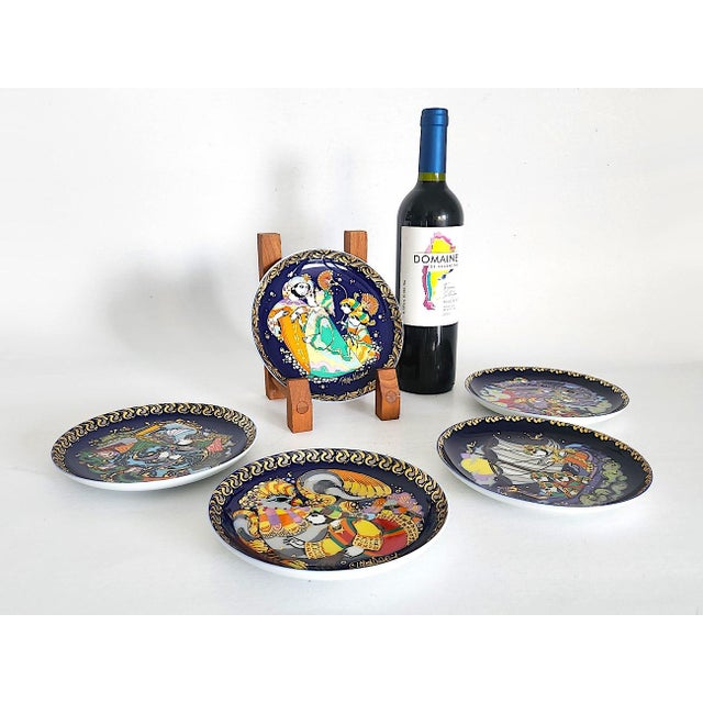 Ceramic 1980s Sinbad the Sailor Decorative Plates Designed by Bjorn Wiinblad for Rosenthal - Continental, 5 Pieces For Sale - Image 7 of 12