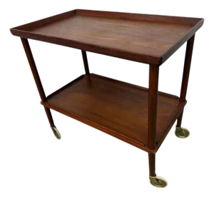 Mid-Century Danish Modern John Stuart Teak Bar Cart