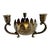 Antique Silver-Plated Lotus Petal Candelabra With Dual Arm Design For Sale