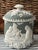 Antique Schafer & Vater Matte Sage Green & White Applied Relief Jasperware Style Lidded Jar For Sale - Image 4 of 10