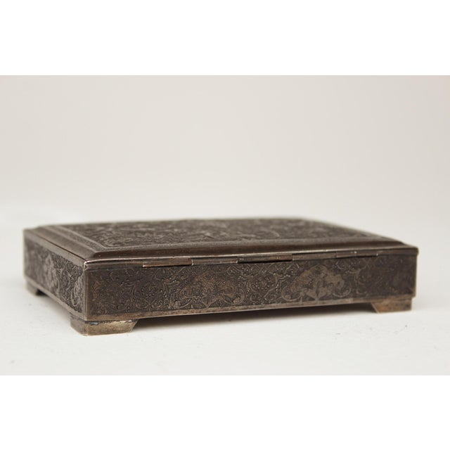 Oriental Silver Cigarette Box, 1910s For Sale - Image 11 of 18