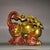 Vintage Cloisonné Elephant Statue With Golden Apples, Birds, and Floral Motifs For Sale - Image 9 of 9