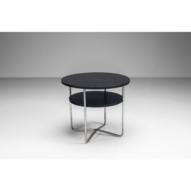 Coffee Table with Tubular Frame by Michael Thonet, 1940s For Sale - Image 12 of 12