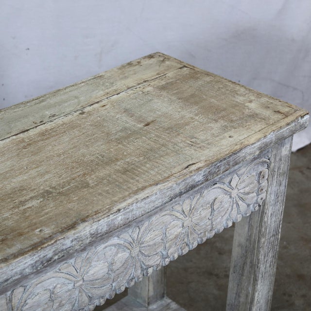 Farmhouse Console Made From Indian Antique Architectural Elements and Reclaimed Wood For Sale - Image 3 of 7