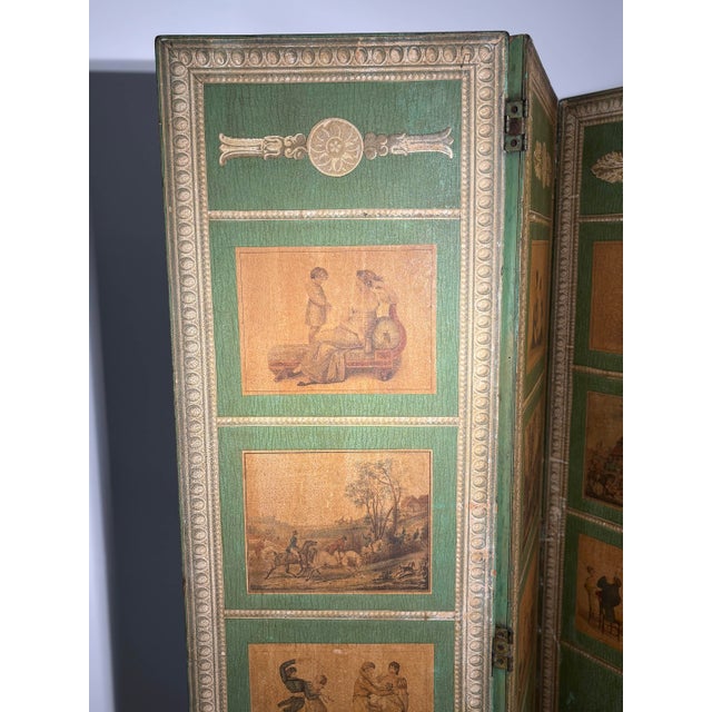 Directoire Arte Povera Style Screen in the style of Carle Vernet For Sale - Image 6 of 11