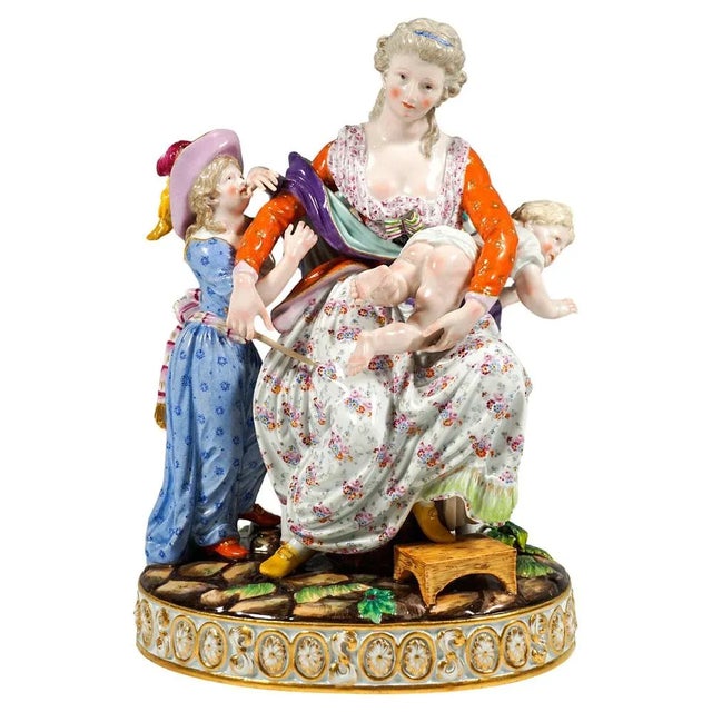 Rococo Love and Indulgence Figurine Group by J.C. Schönheit for Meissen, 1840s For Sale - Image 10 of 10