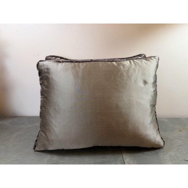 Custom Rococo Silk Velvet Pillows by Nomi Textiles, Made in Usa For Sale - Image 9 of 9